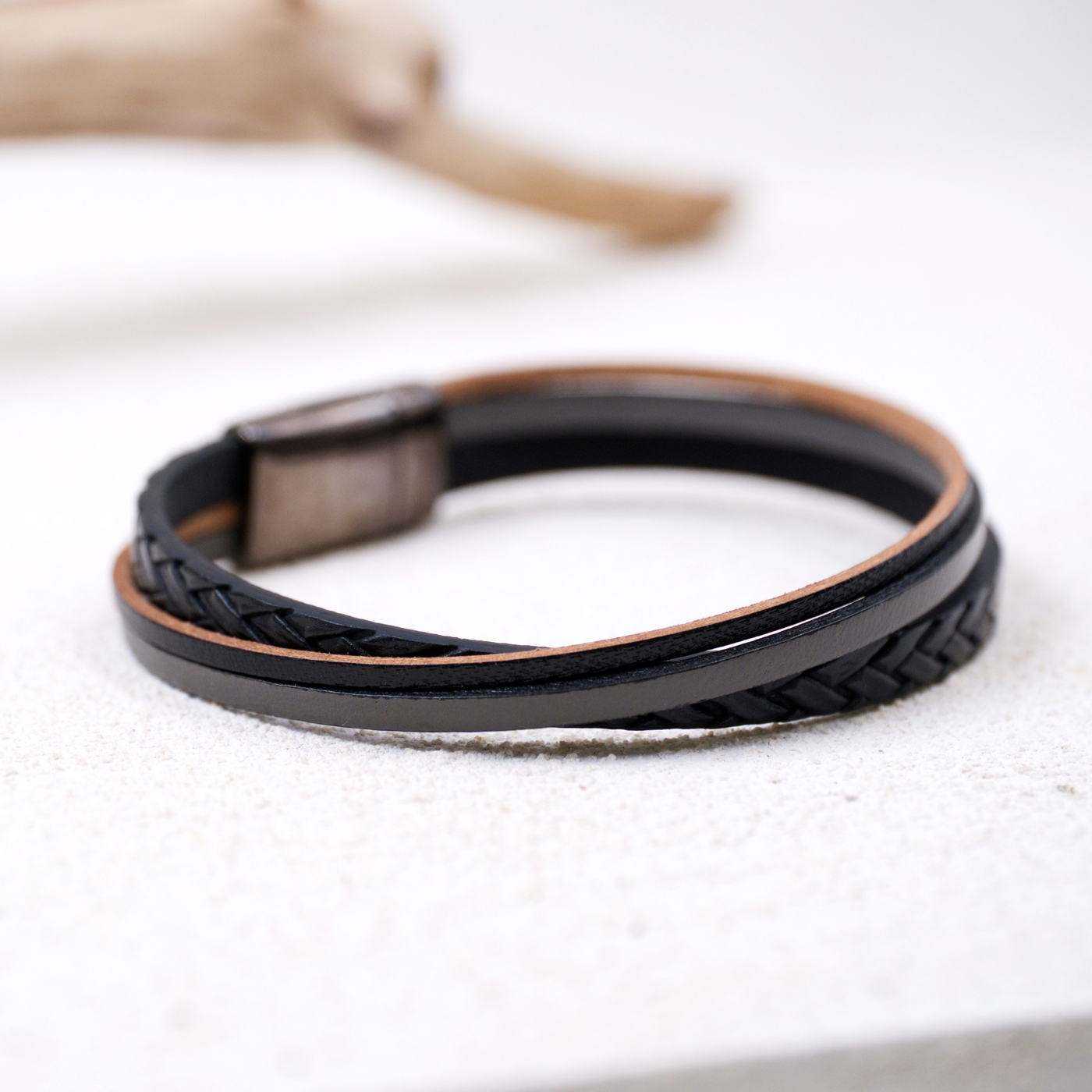Triple Line Men's Bracelet — Bracelets from Toolittle — additional view 2