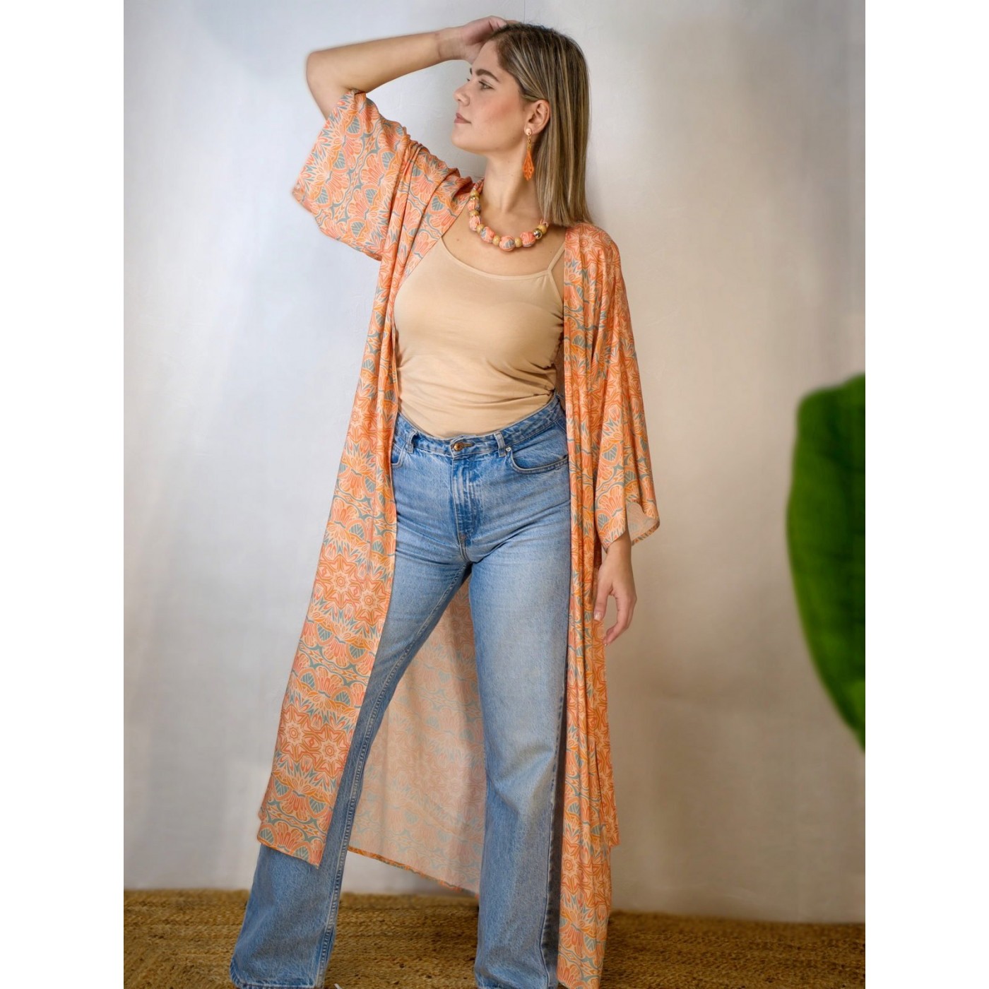 KOKKOSAMMOU Maxi caftan-kimono Crete — Dresses from Toolittle — additional view 6