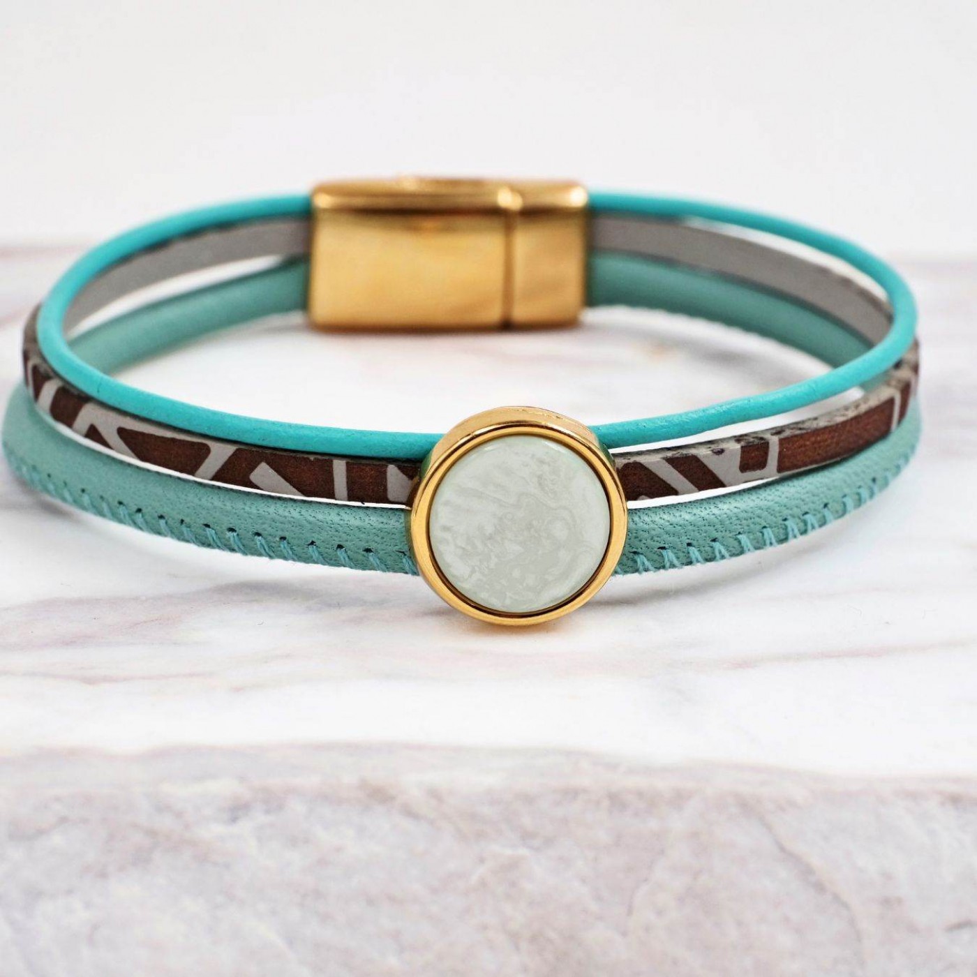 Women's Bracelet | Multi Leather & Stone — Bracelets from Toolittle — additional view 4