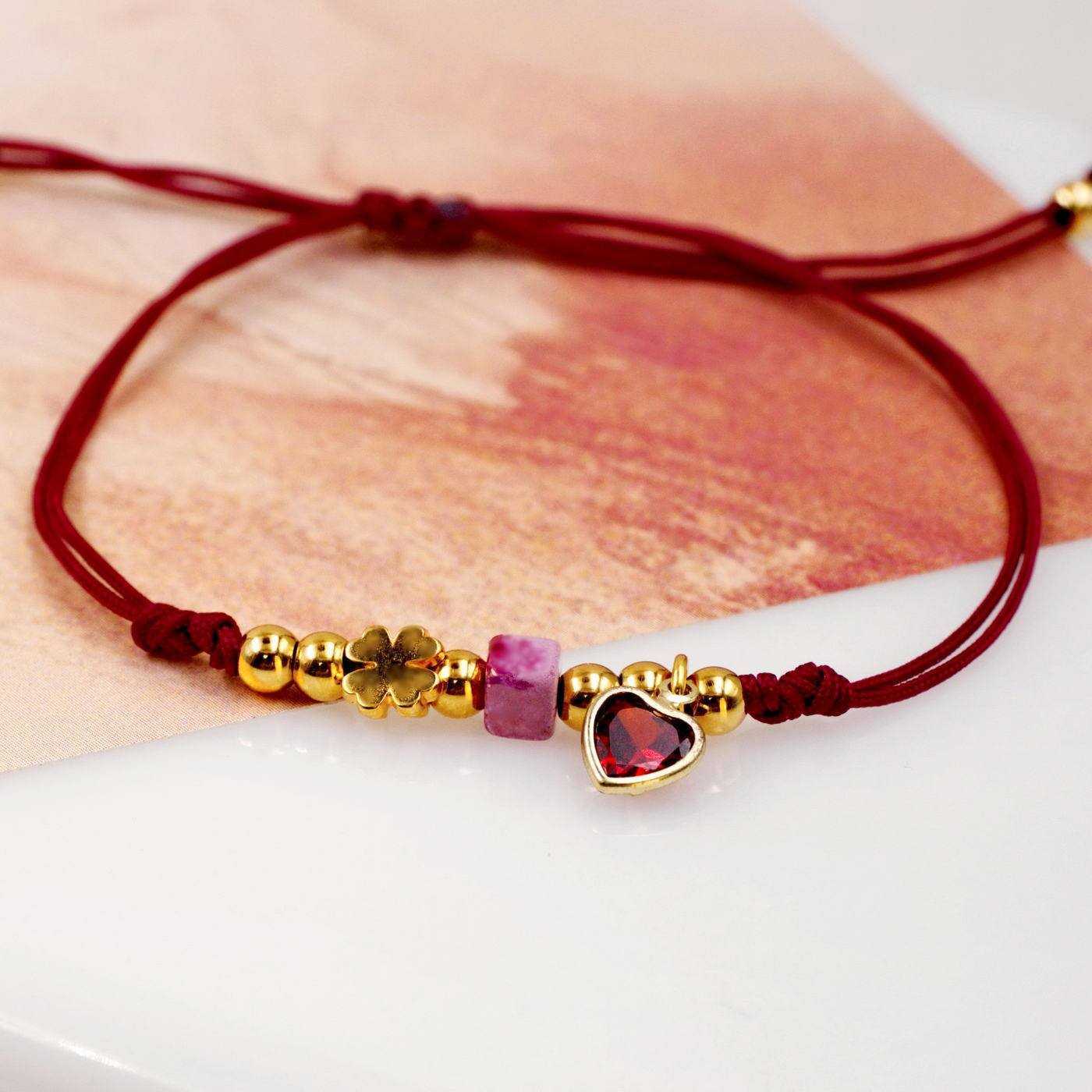 Red Cord Makrame Bracelet — Bracelets from Toolittle — additional view 3