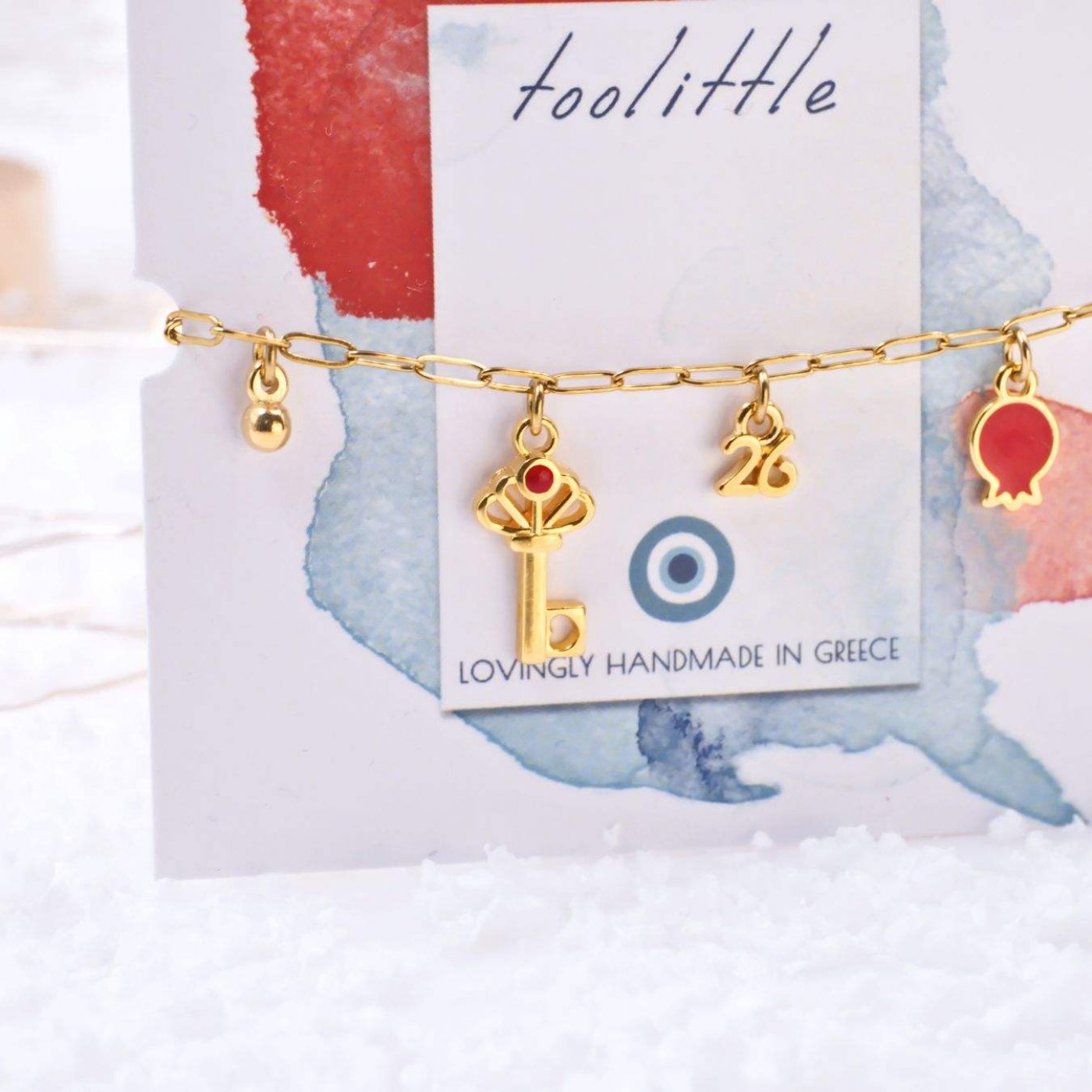 2026 Lucky Bracelet: Key & Enamelled Pomegranate — Pendants & charms from Toolittle — additional view 5