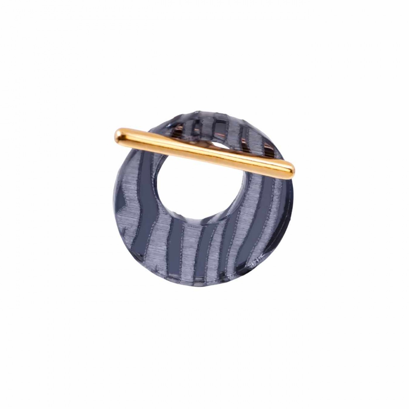 Stud Earrings with Golden Bar - Animal Print — Earrings from Toolittle — additional view 2