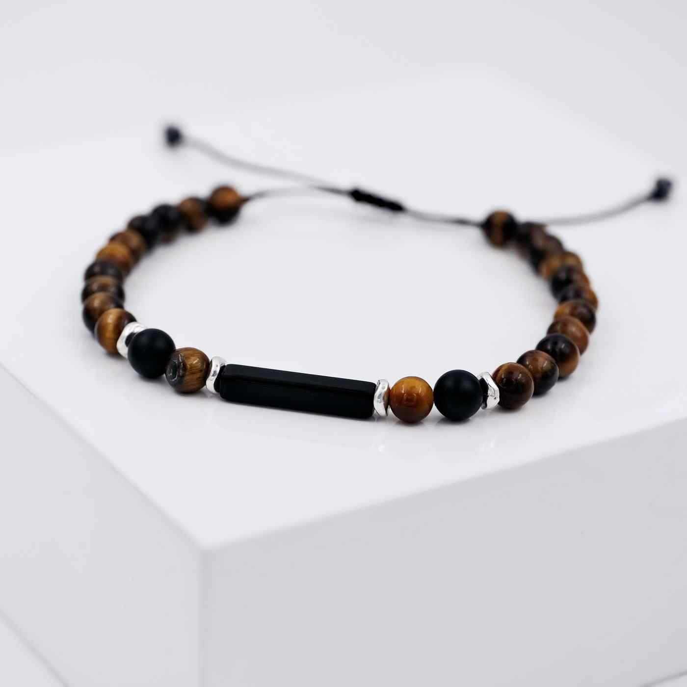 Bracelet for men with semiprecious beads — Bracelets from Toolittle — additional view 5