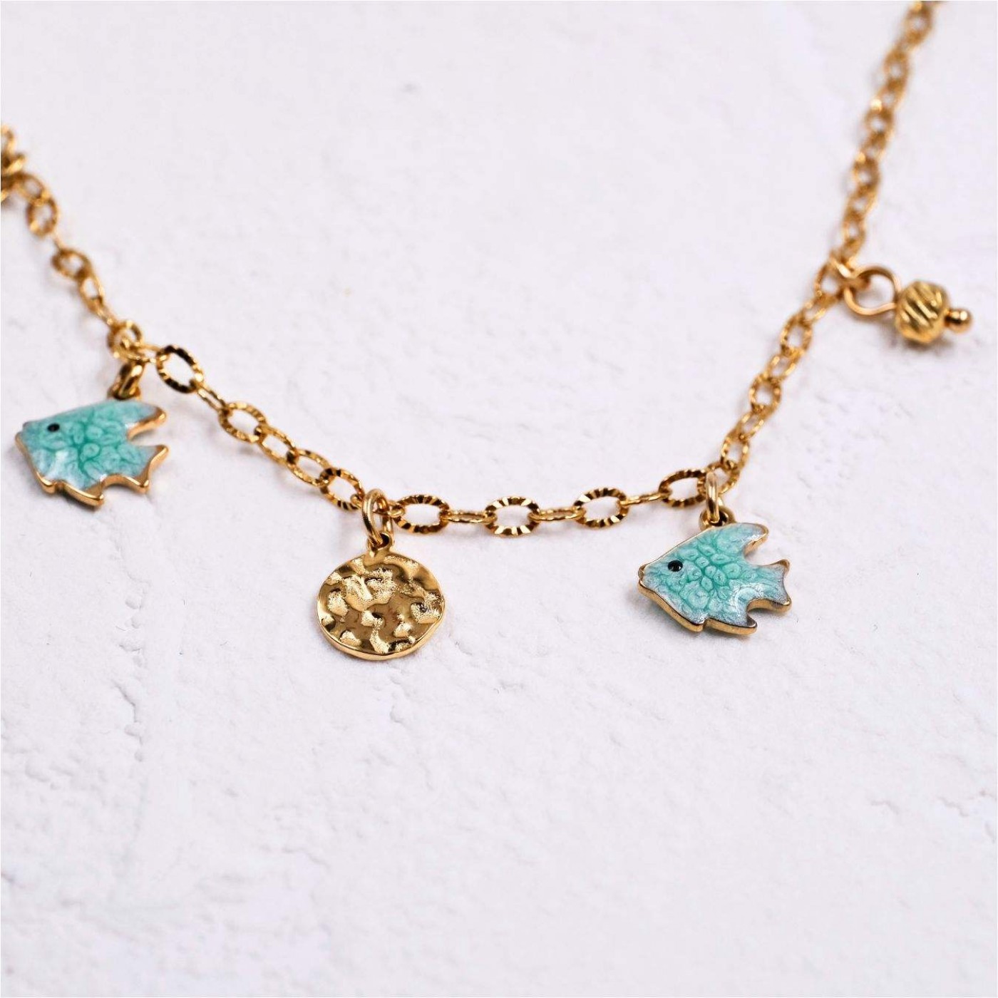 Stainless Steel Chain Anklet | Metal Sea Charms — Anklets from Toolittle — additional view 3