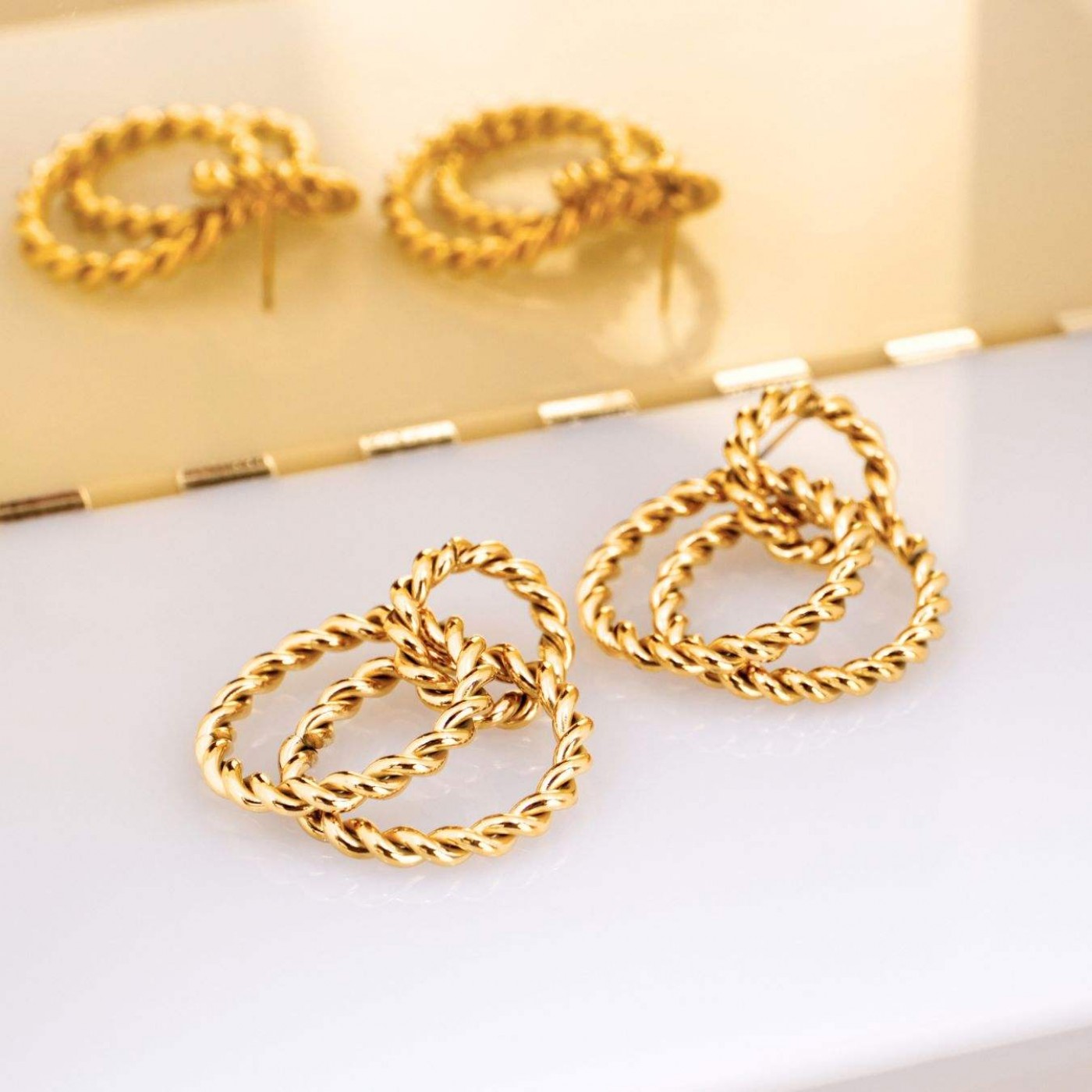 Gold-Plated Earrings – Timeless Elegance — Earrings from Toolittle — additional view 2