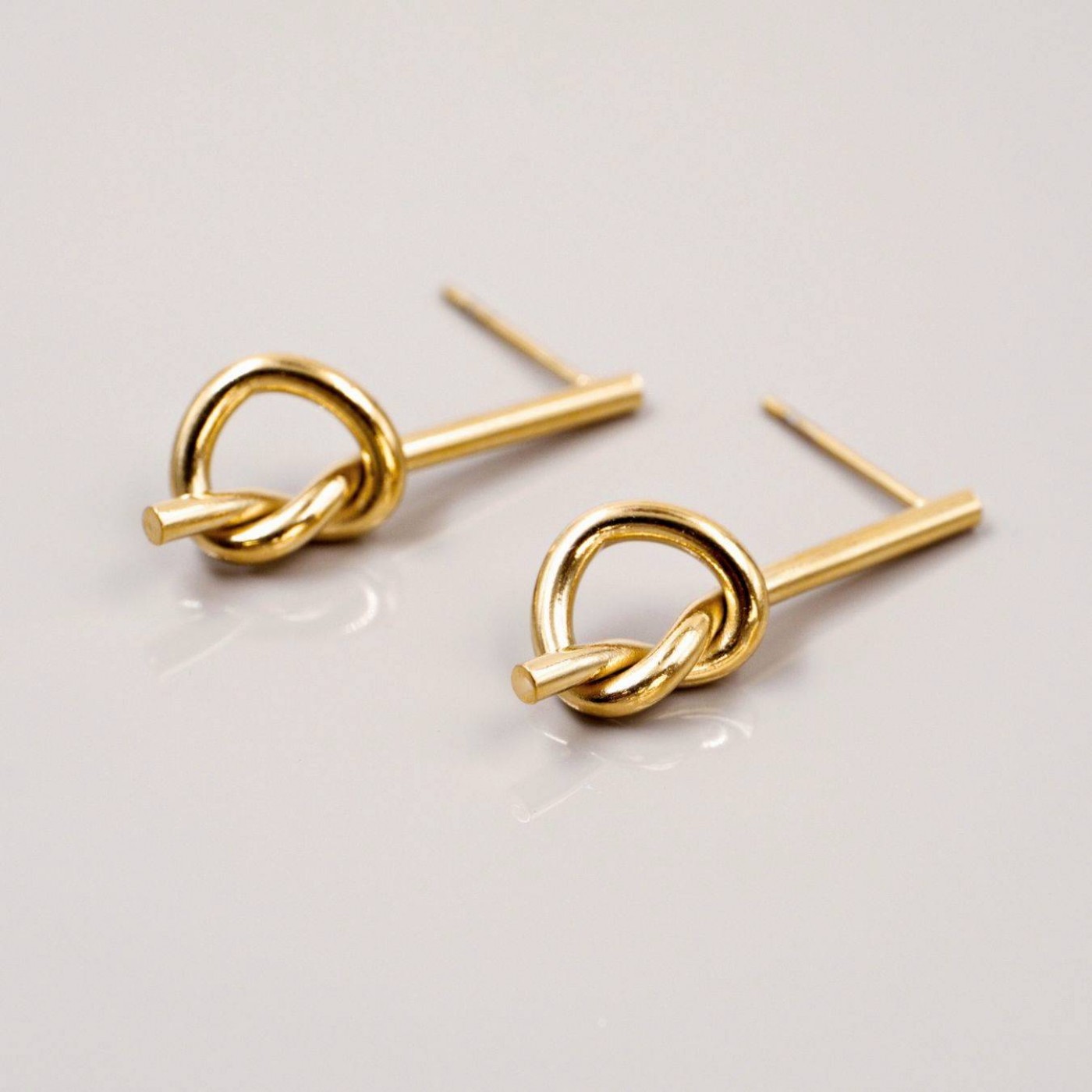 Stainless Steel Knot Earrings — Earrings from Toolittle — additional view 3