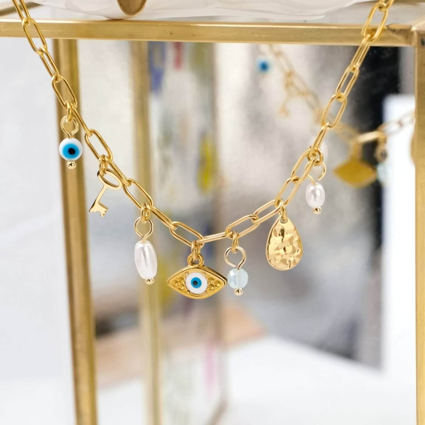 Evil Eye Chain Bracelet — Bracelets from Toolittle — additional view 2
