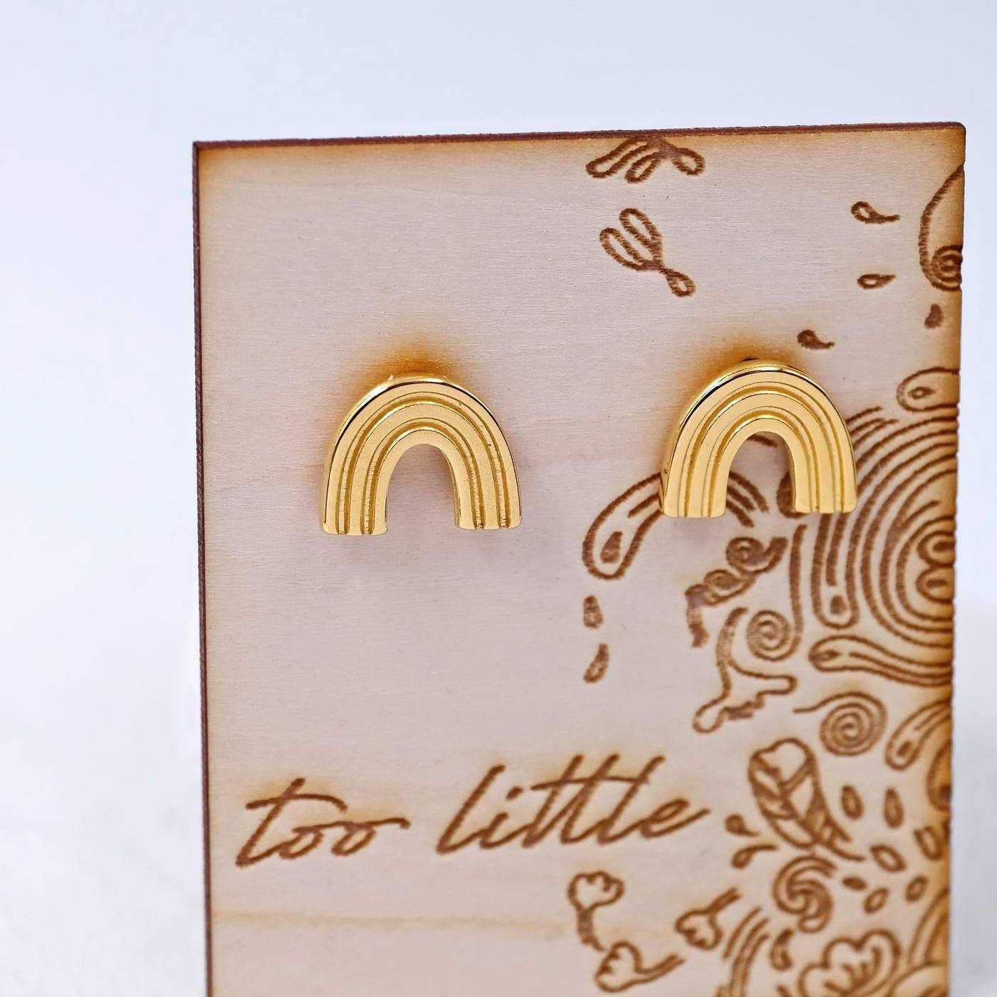 Gold-plated earrings Rainbow — Earrings from Toolittle — additional view 2