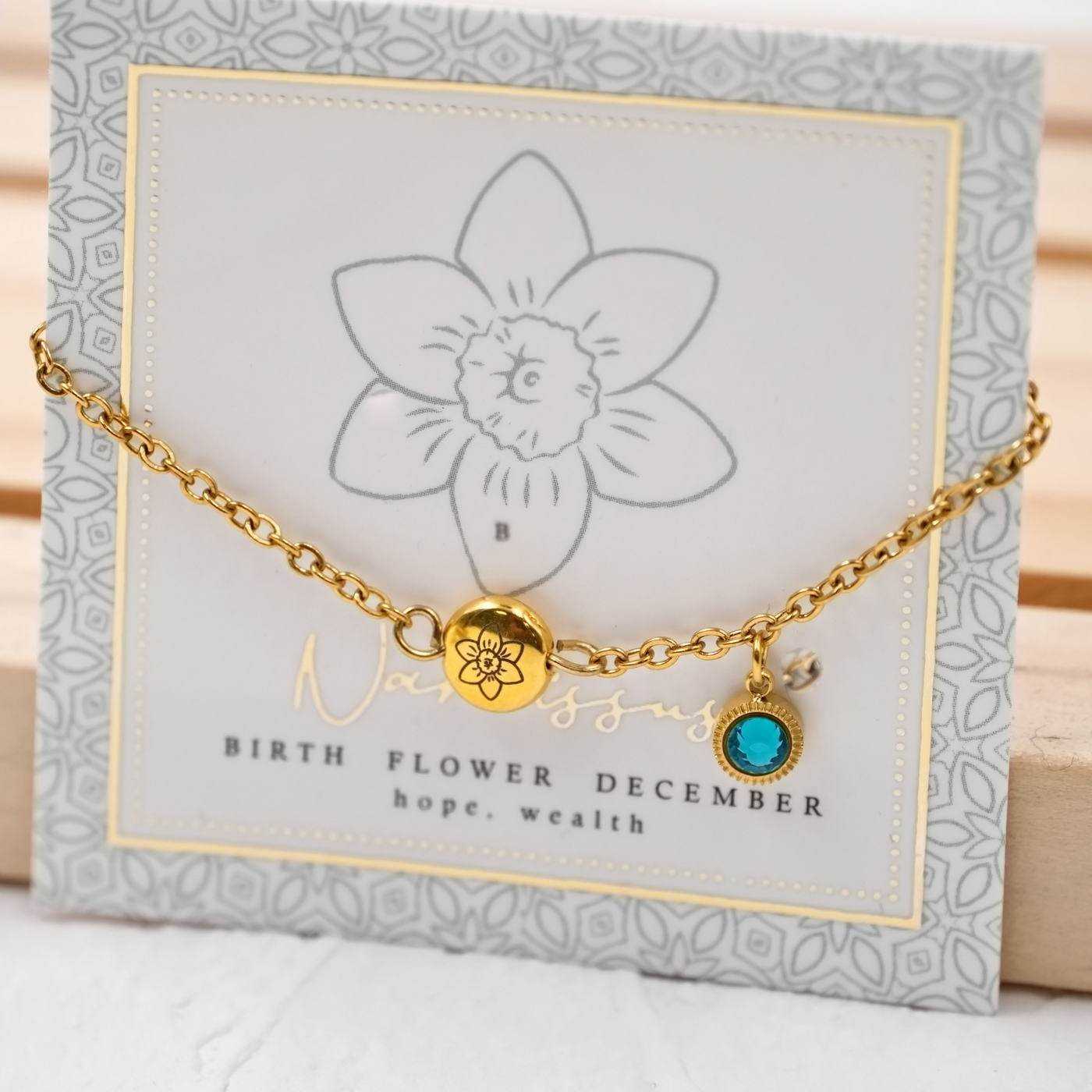 Bracelet with Birth Flower - December — Bracelets from Toolittle — additional view 2