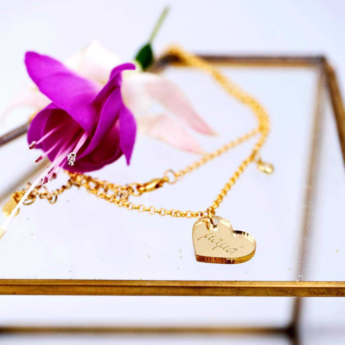 Double heart necklace for mom — Necklaces from Toolittle — additional view 4