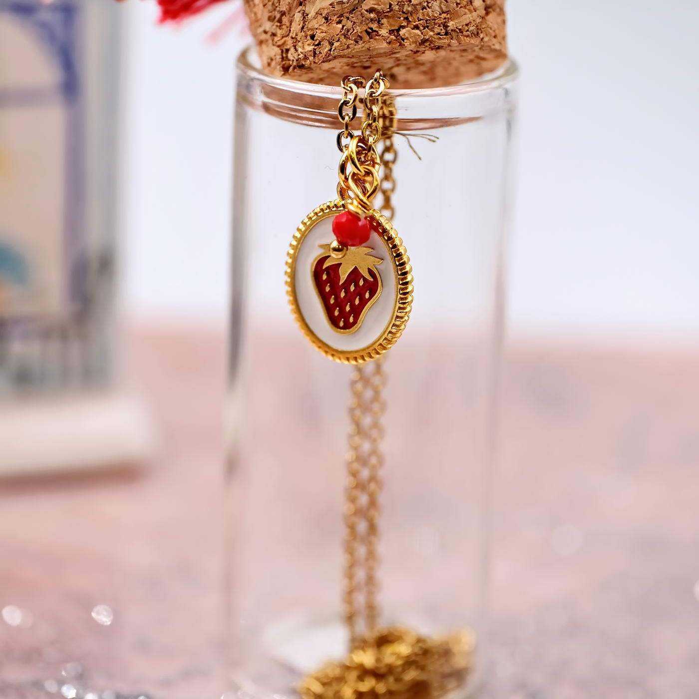 Necklace Strawberry in a bottle — Necklaces from Toolittle — additional view 3