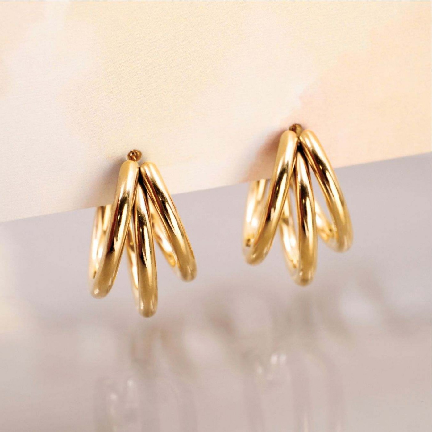 Gold-Plated Hoop Earrings – Timeless Elegance — Earrings from Toolittle — additional view 6