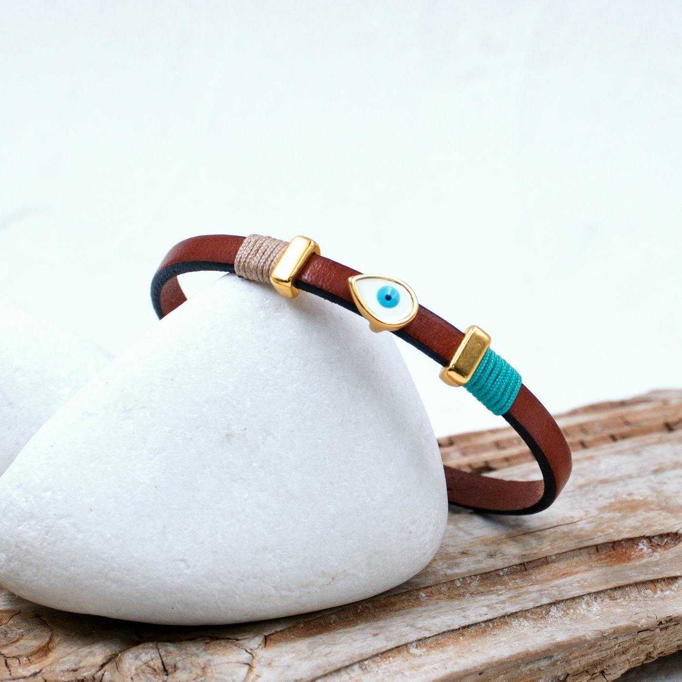 Eye Drop Leather Bracelet — Bracelets from Toolittle — additional view 2