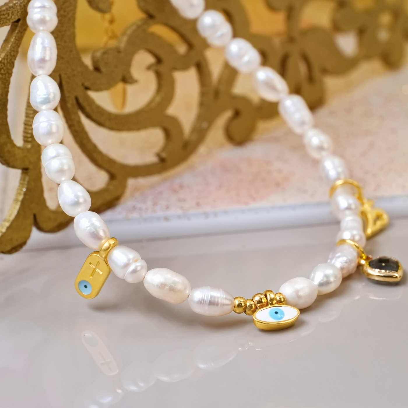 Fresh Water Pearls Lucky Bracelet — Pendants & charms from Toolittle — additional view 2