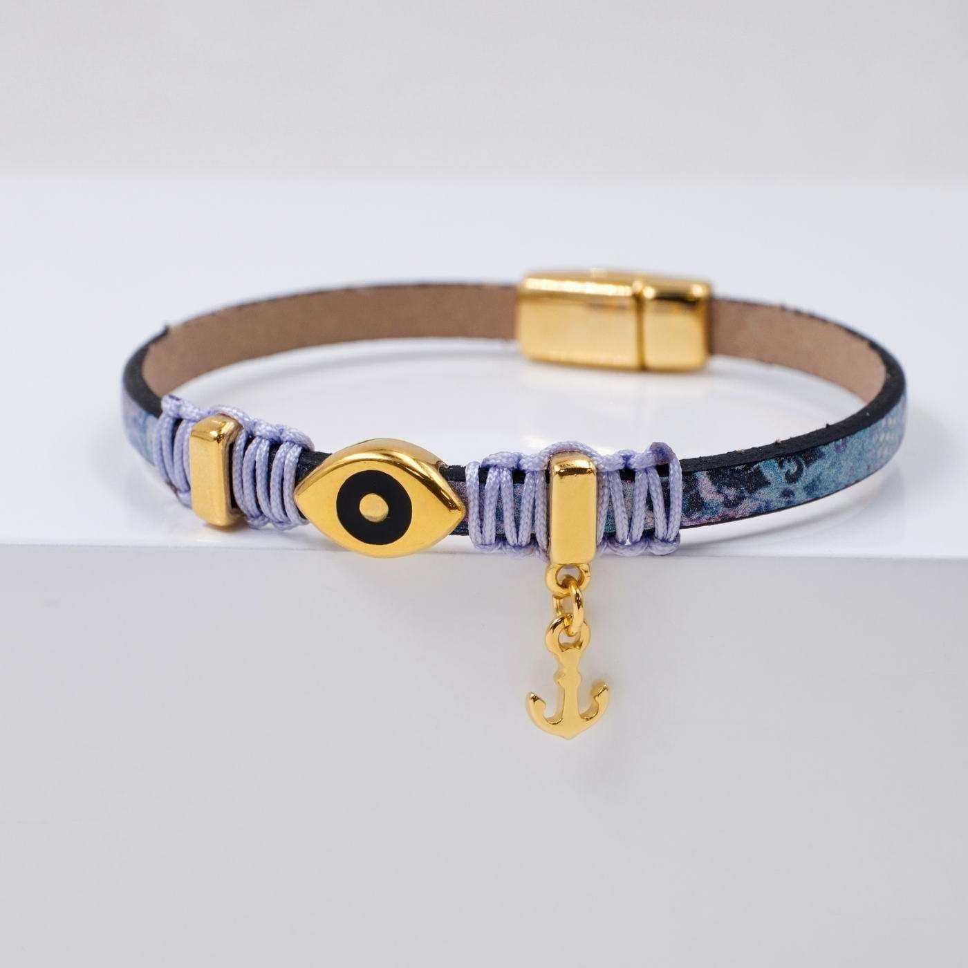 Evil Eye Leather Bracelet — Bracelets from Toolittle — additional view 2