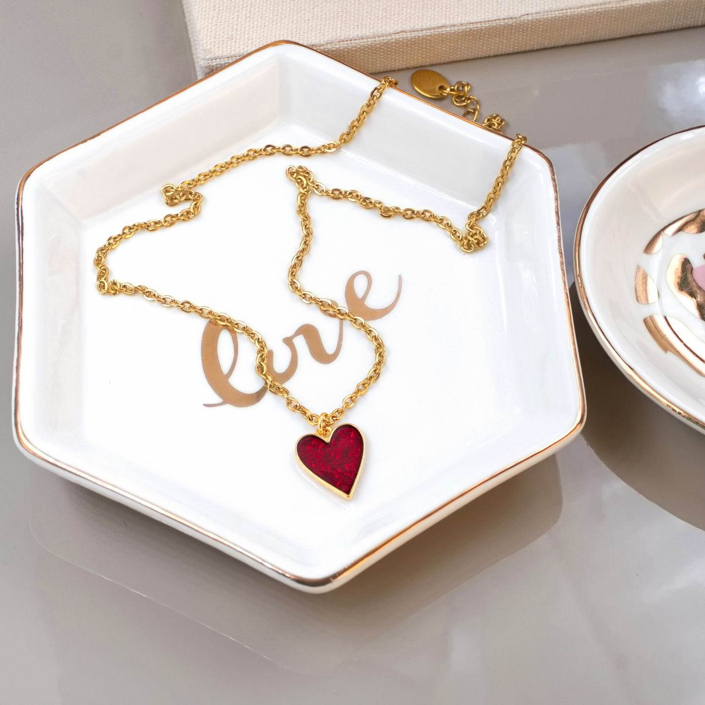 Enamelled Heart Necklace — Necklaces from Toolittle — additional view 3