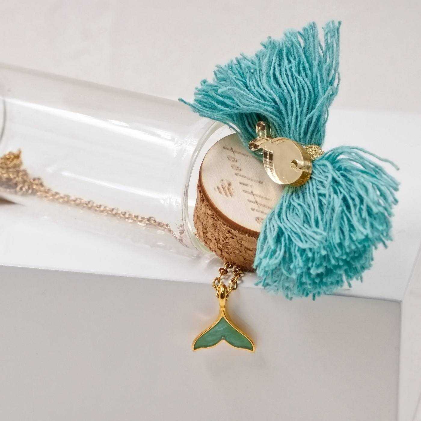 Fish Bottle gold-plated necklace — Necklaces from Toolittle — additional view 5