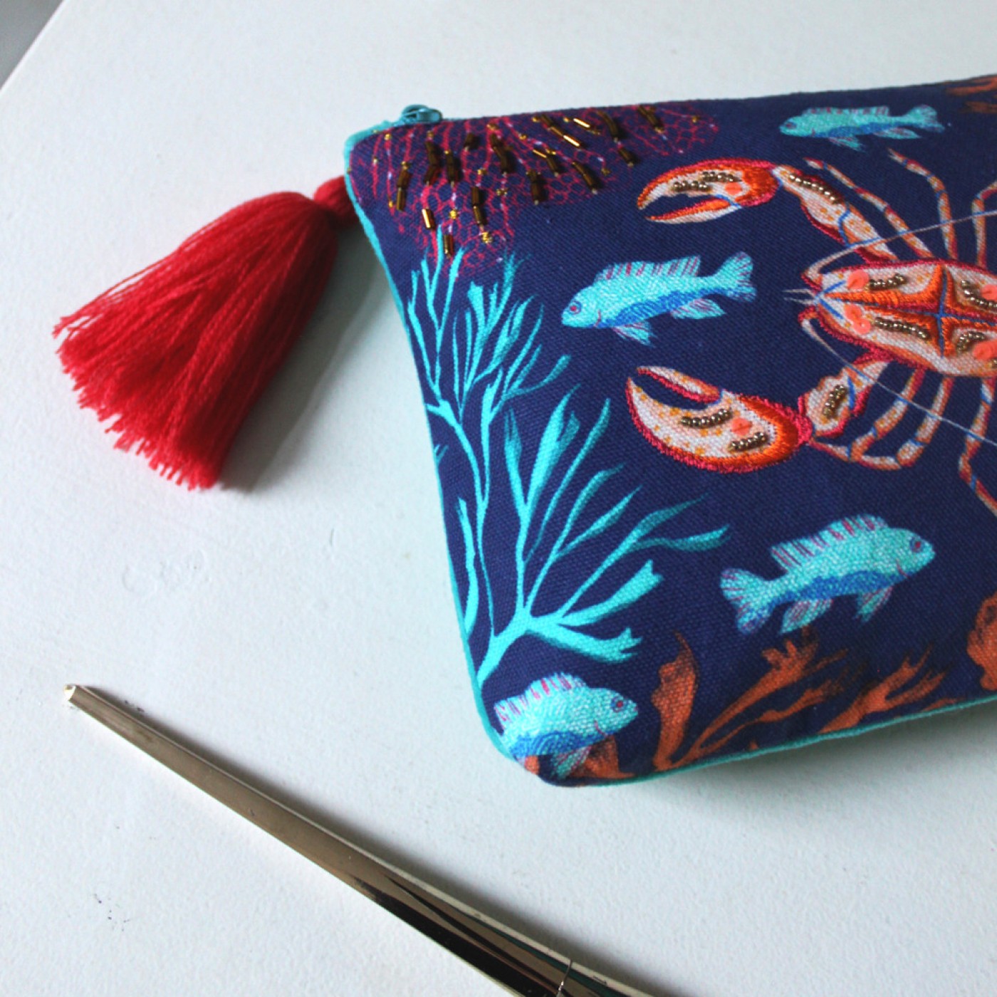 Coral Lobster Make-up Bag — Bags & purses from Toolittle — additional view 2