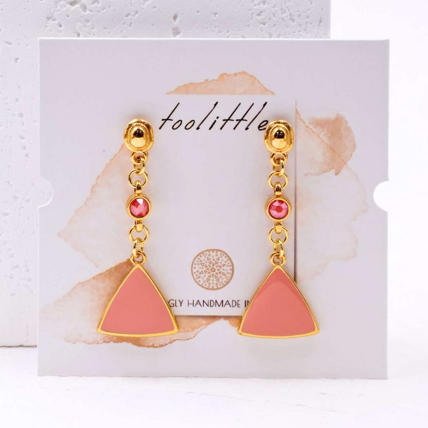 Enamel & Crystal Earrings — Earrings from Toolittle — additional view 2