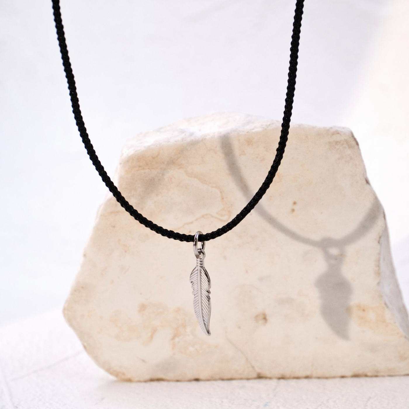 Stainless Steel Feather Men's Necklace — Necklaces from Toolittle — additional view 2