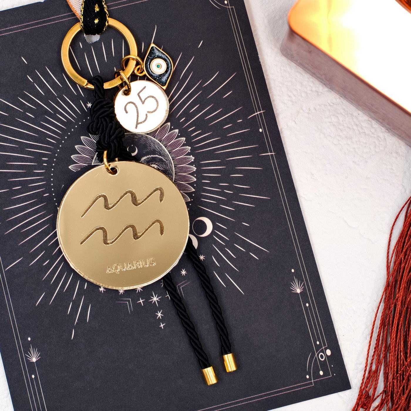 Aquarius Sign Lucky Keychain — Pendants & charms from Toolittle — additional view 3