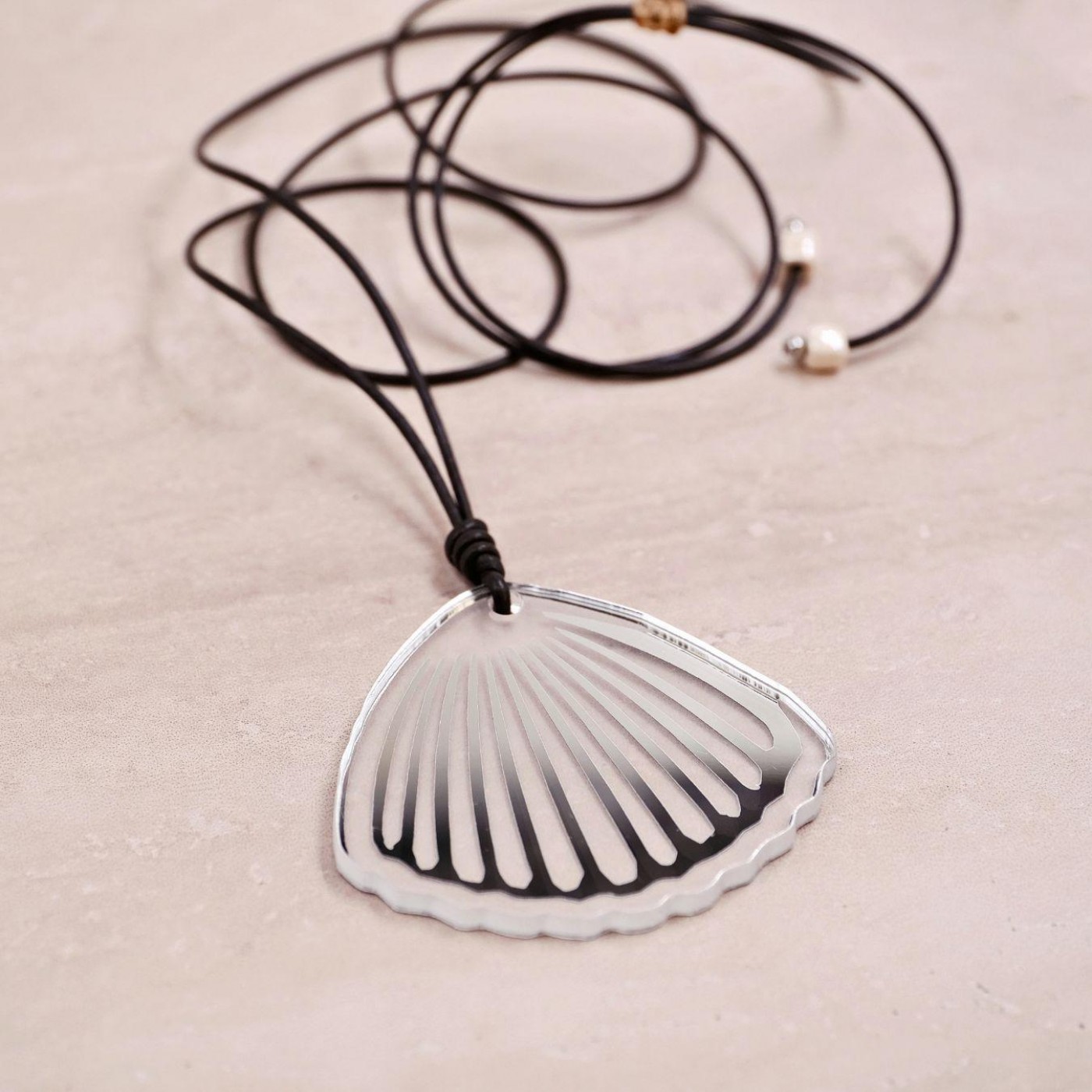 Sea Life Necklace | Shell Clam Pendant — Necklaces from Toolittle — additional view 3