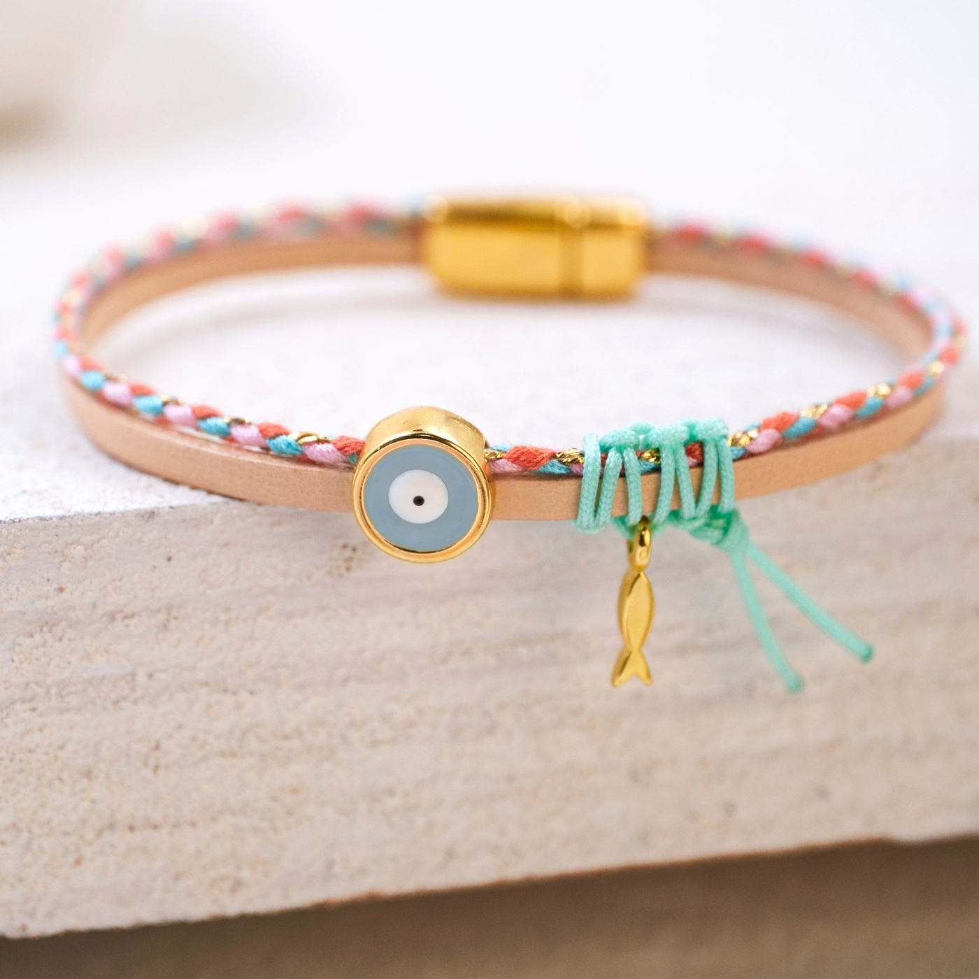 Evil Eye Leather Bracelet — Bracelets from Toolittle — additional view 4