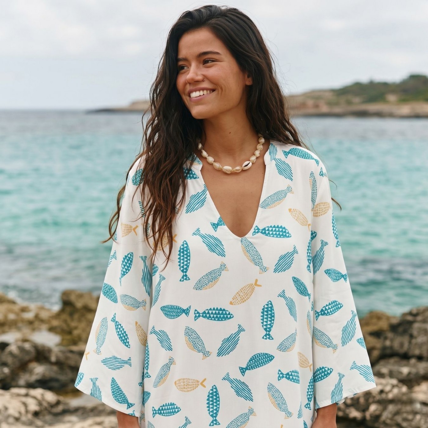 KOKKOSAMMOU Caftan Little Fish — Dresses from Toolittle — additional view 2