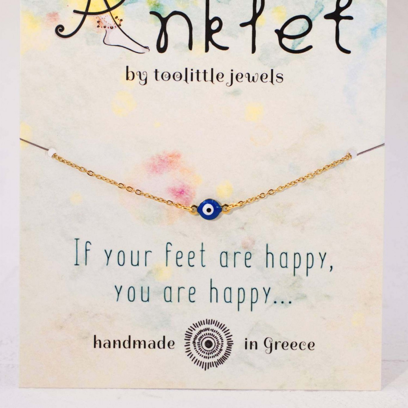 Inox Evil Eye Chain Anklet — Anklets from Toolittle — additional view 3