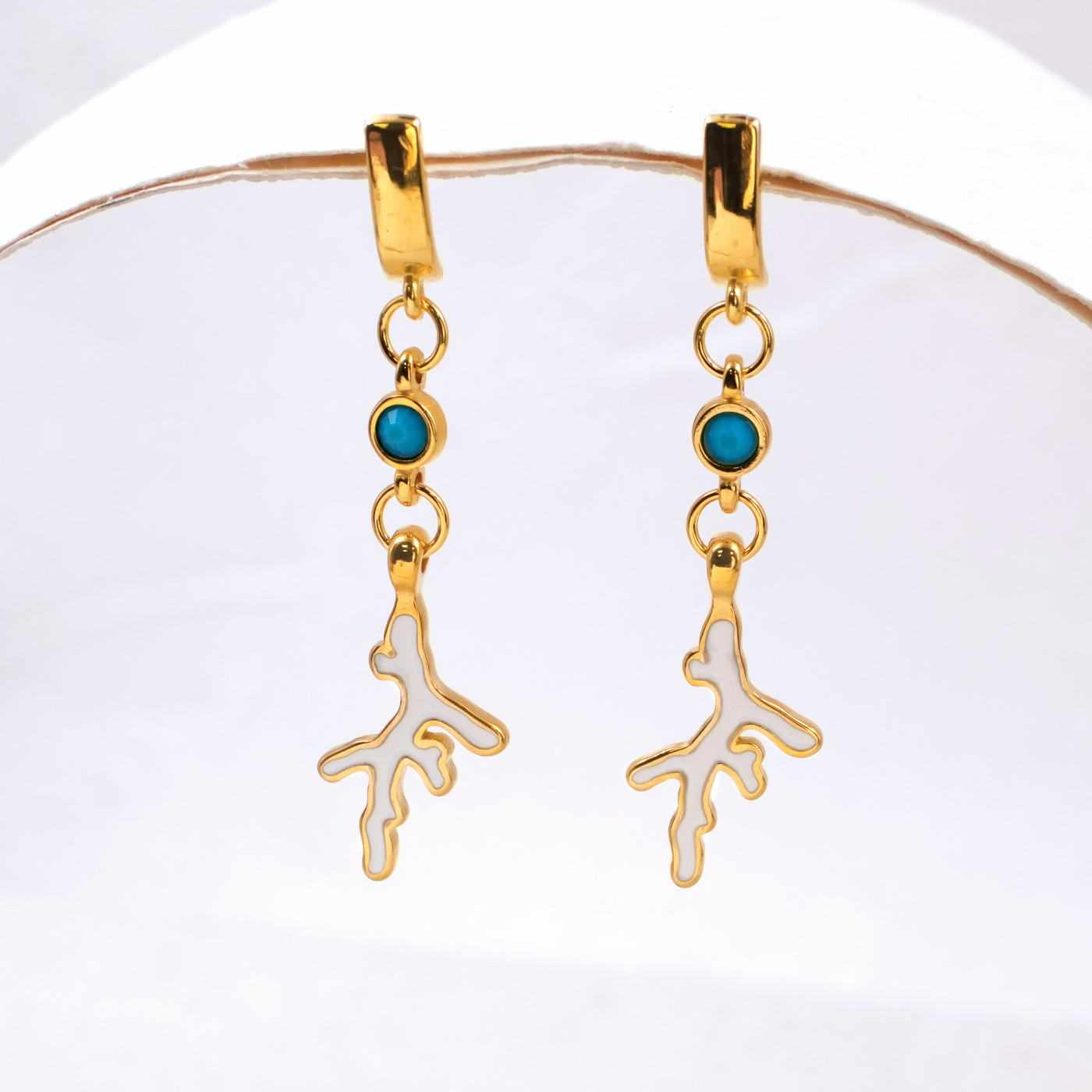 Enamel & Crystal Earrings — Earrings from Toolittle — additional view 3