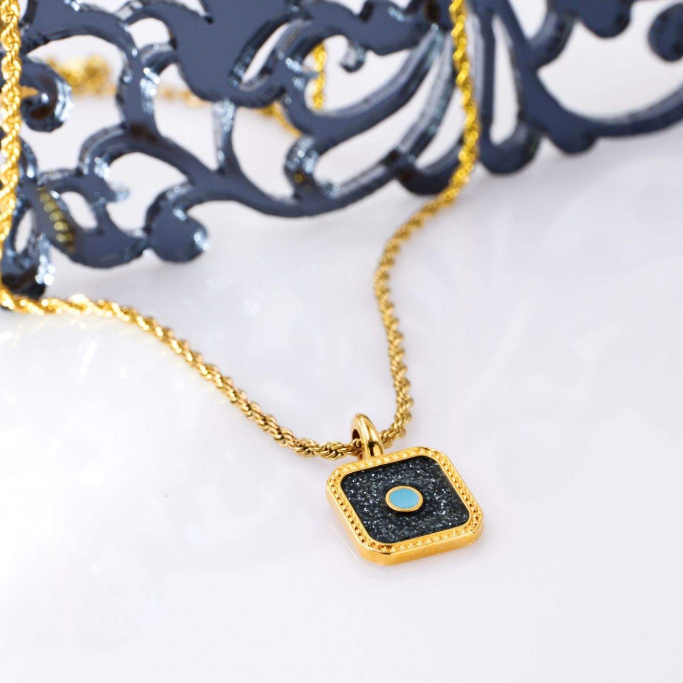 Gold-plated Enamelled Medallion — Necklaces from Toolittle — additional view 4