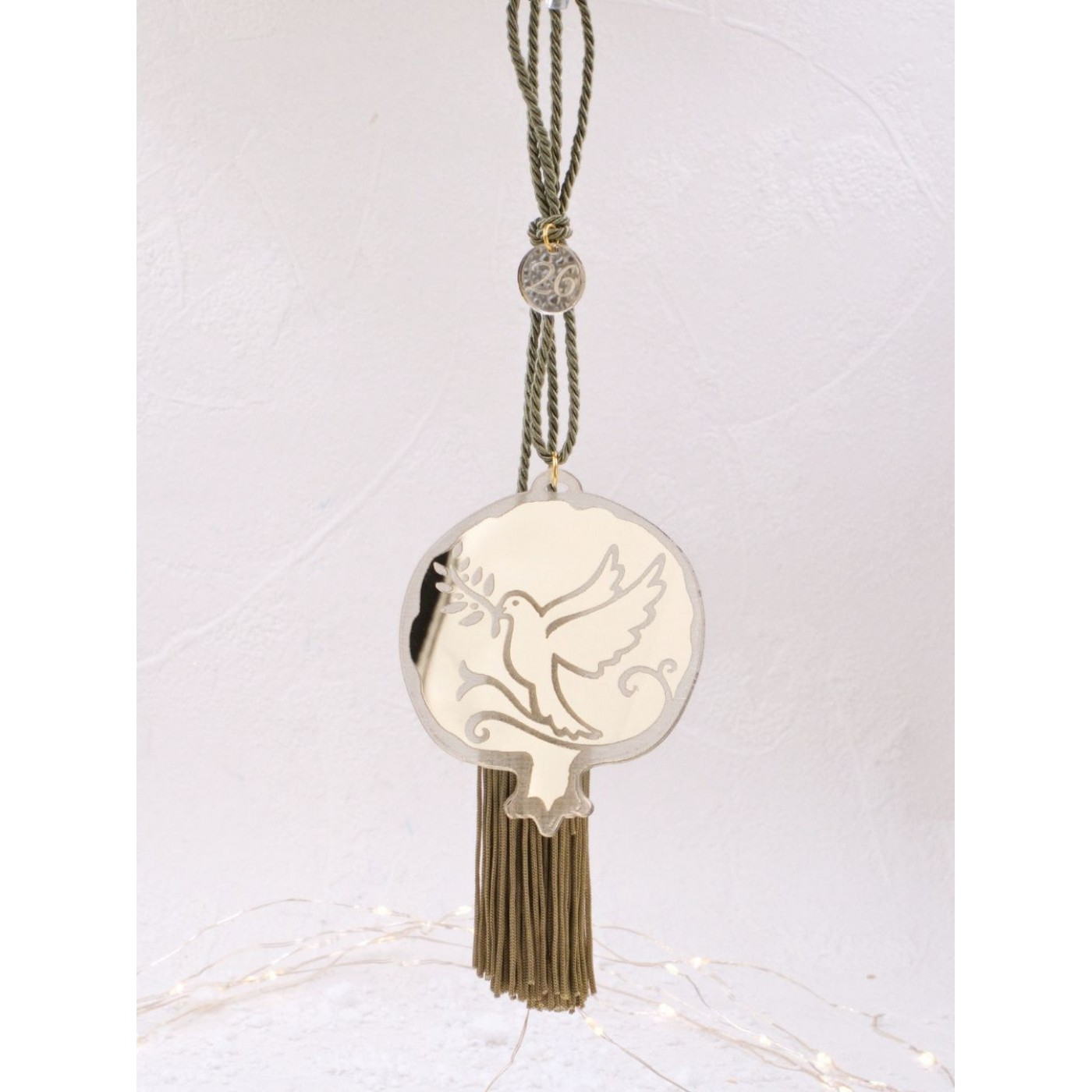 Handmade 2026 Good Luck Charm – Pomegranate with Engraved Dove — Pendants & charms from Toolittle — additional view 4