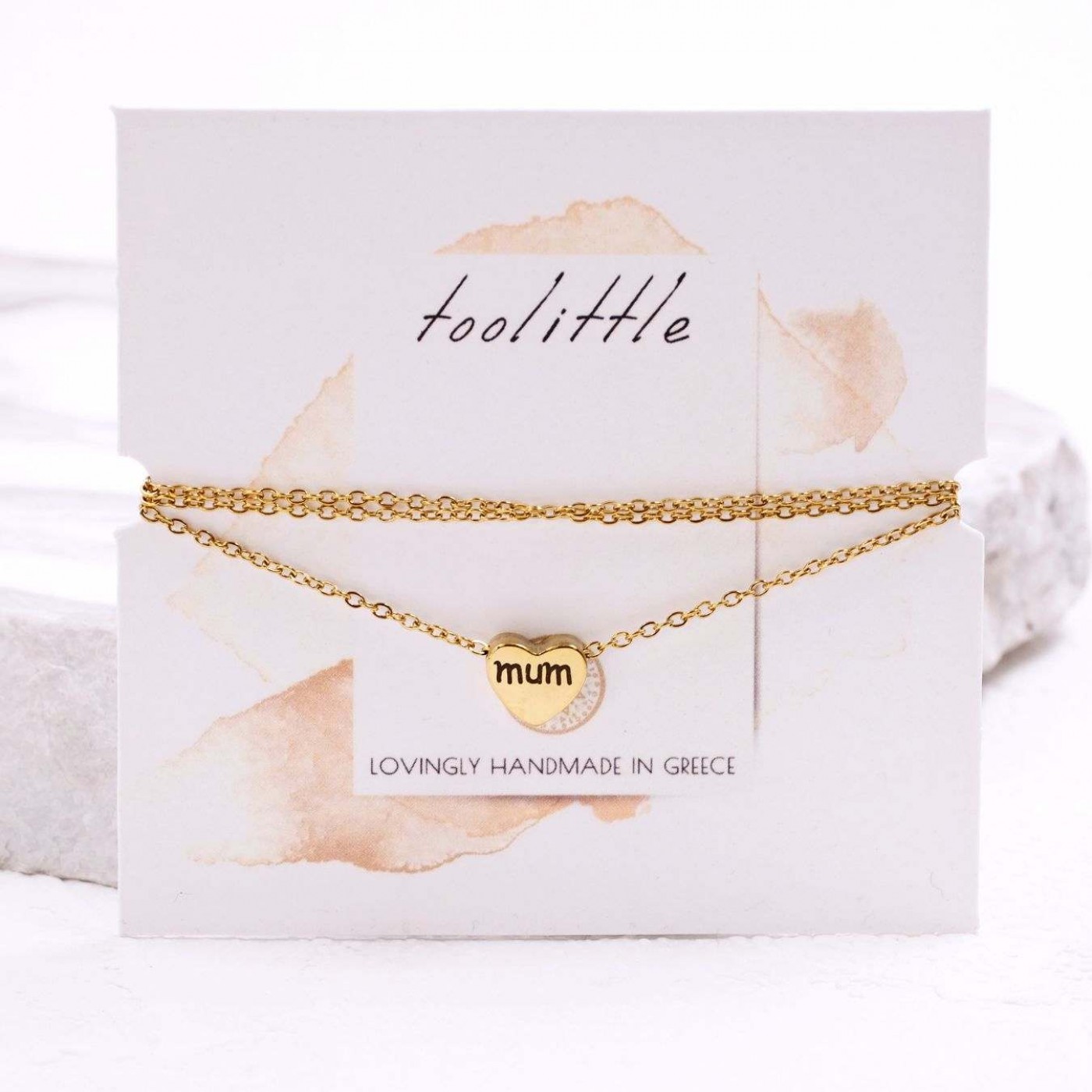 Love “Mom” Heart-Shaped Necklace — Necklaces from Toolittle — additional view 3