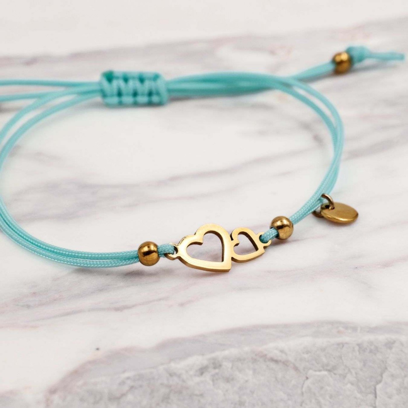 Macramé Stainless Steel Bracelet | Twin Hearts - Veraman — Bracelets from Toolittle — additional view 3