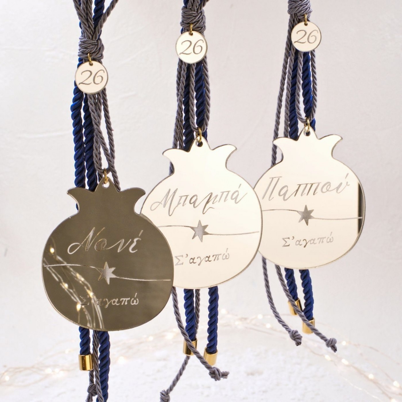 Personalized Hanging Lucky Pomegranate Charm — Pendants & charms from Toolittle — additional view 3