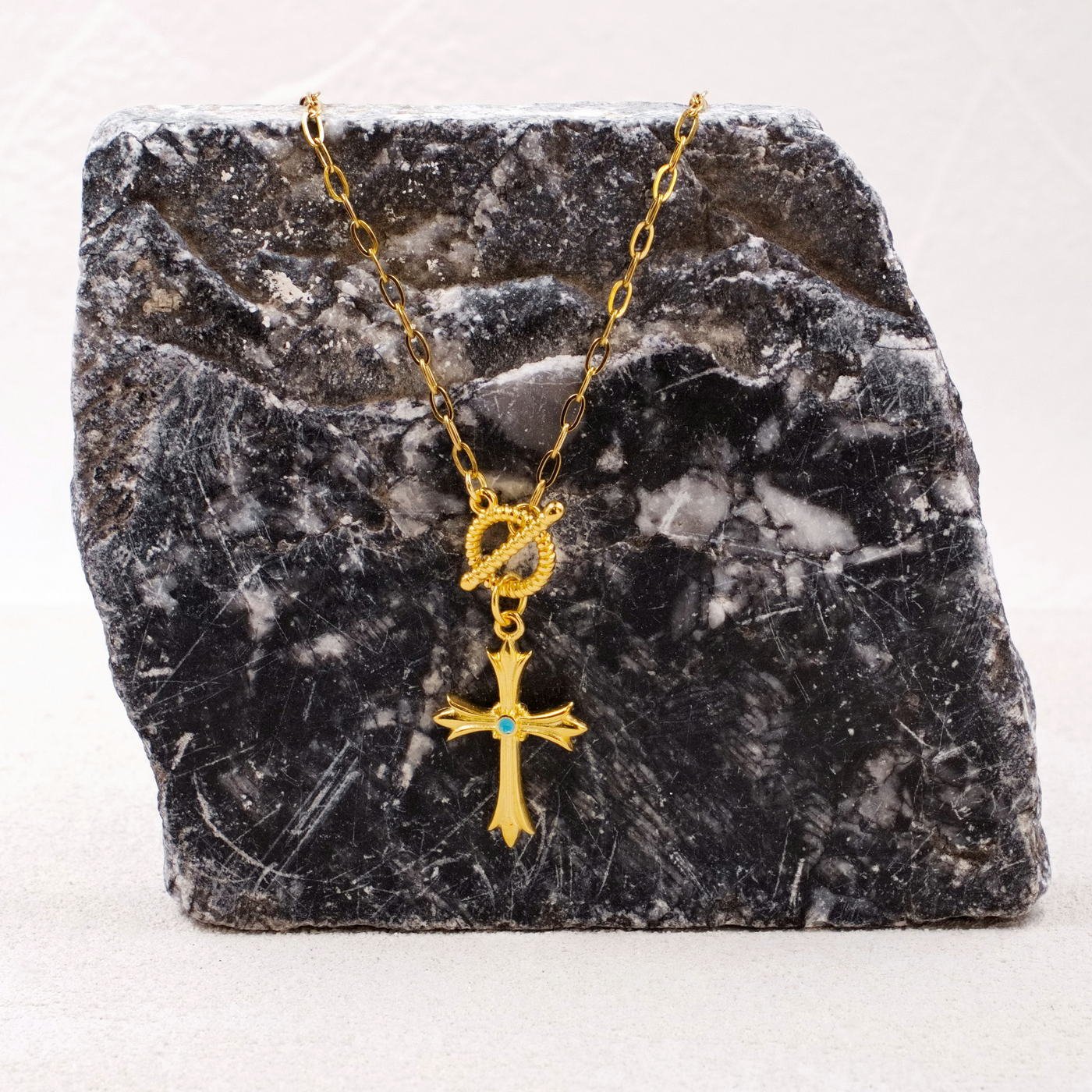 Short Necklace with Cross — Necklaces from Toolittle — additional view 2