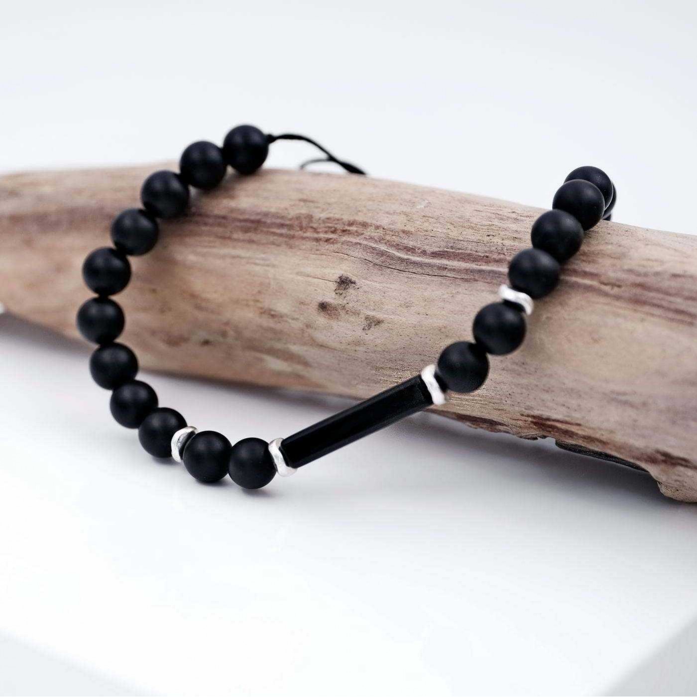Bracelet for men with semiprecious beads — Bracelets from Toolittle — additional view 4