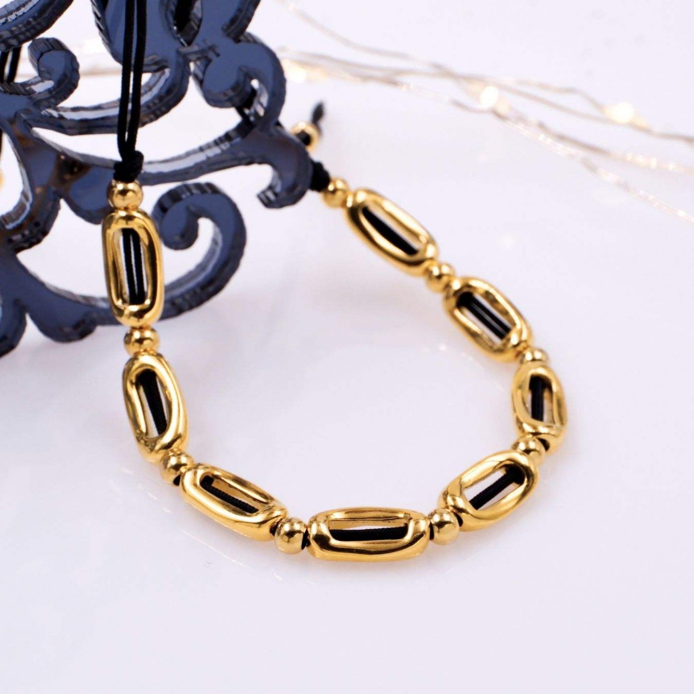 Macrame Bracelet - 24K Gold Plating — Bracelets from Toolittle — additional view 2