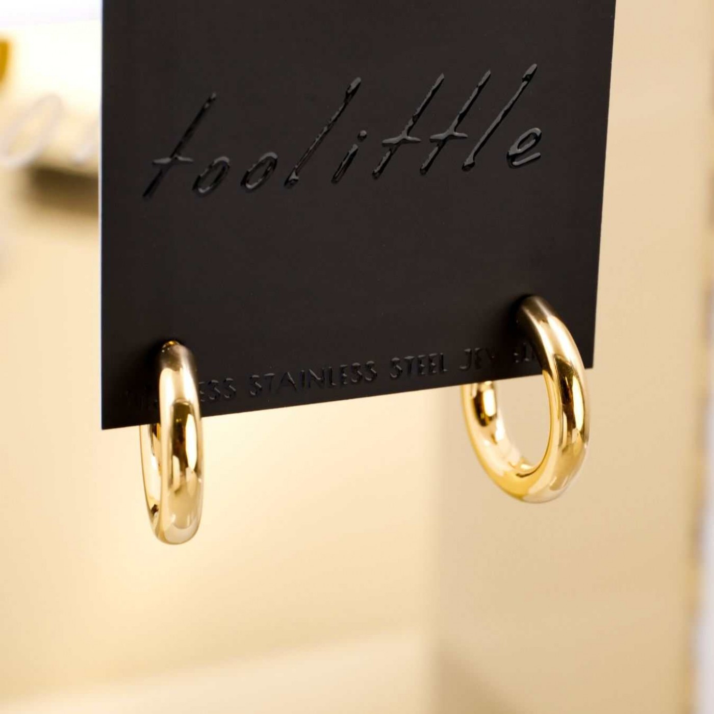 Gold-Plated Hoop Earrings – Elegant Essentials — Earrings from Toolittle — additional view 2