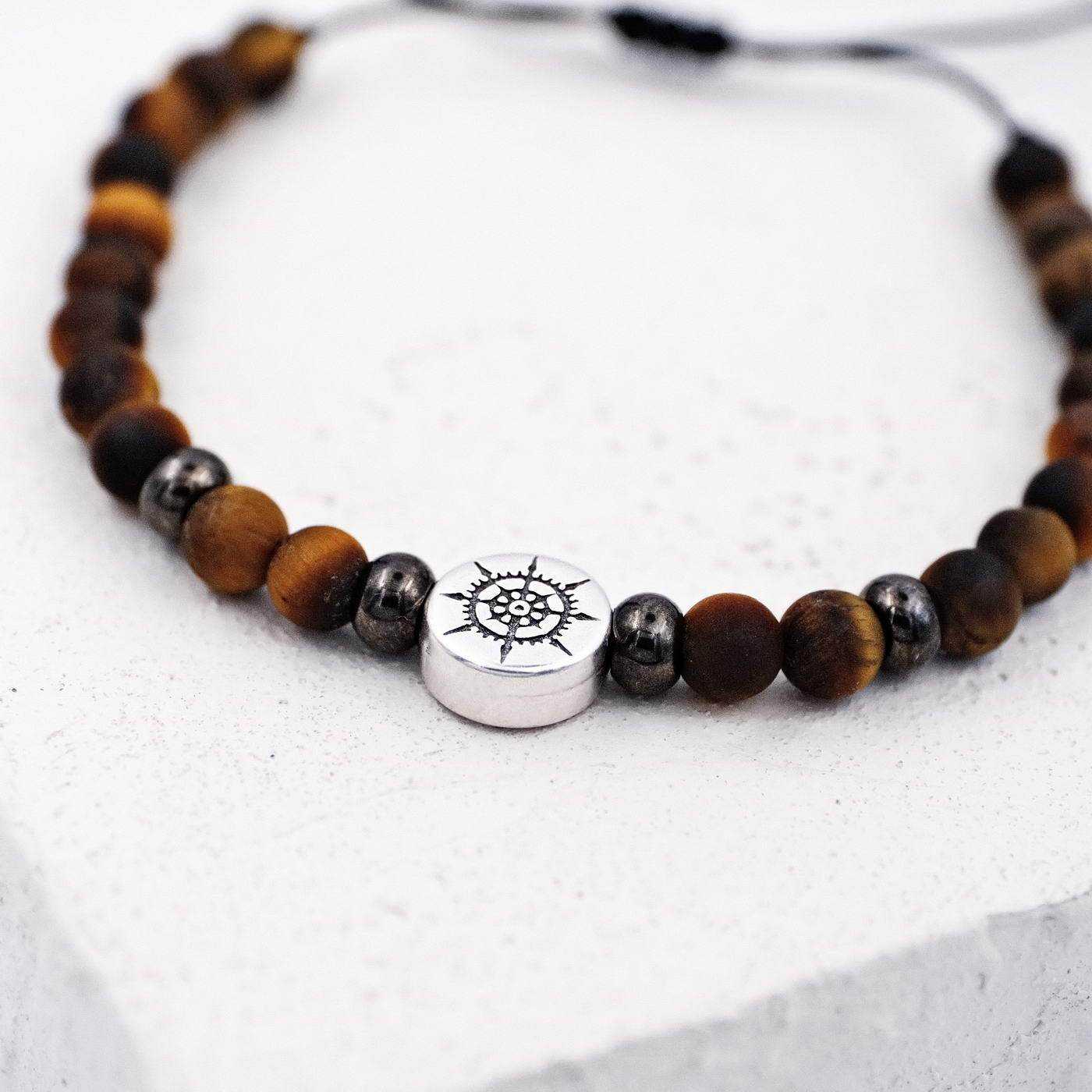 Bracelet for men with semiprecious beads — Bracelets from Toolittle — additional view 3