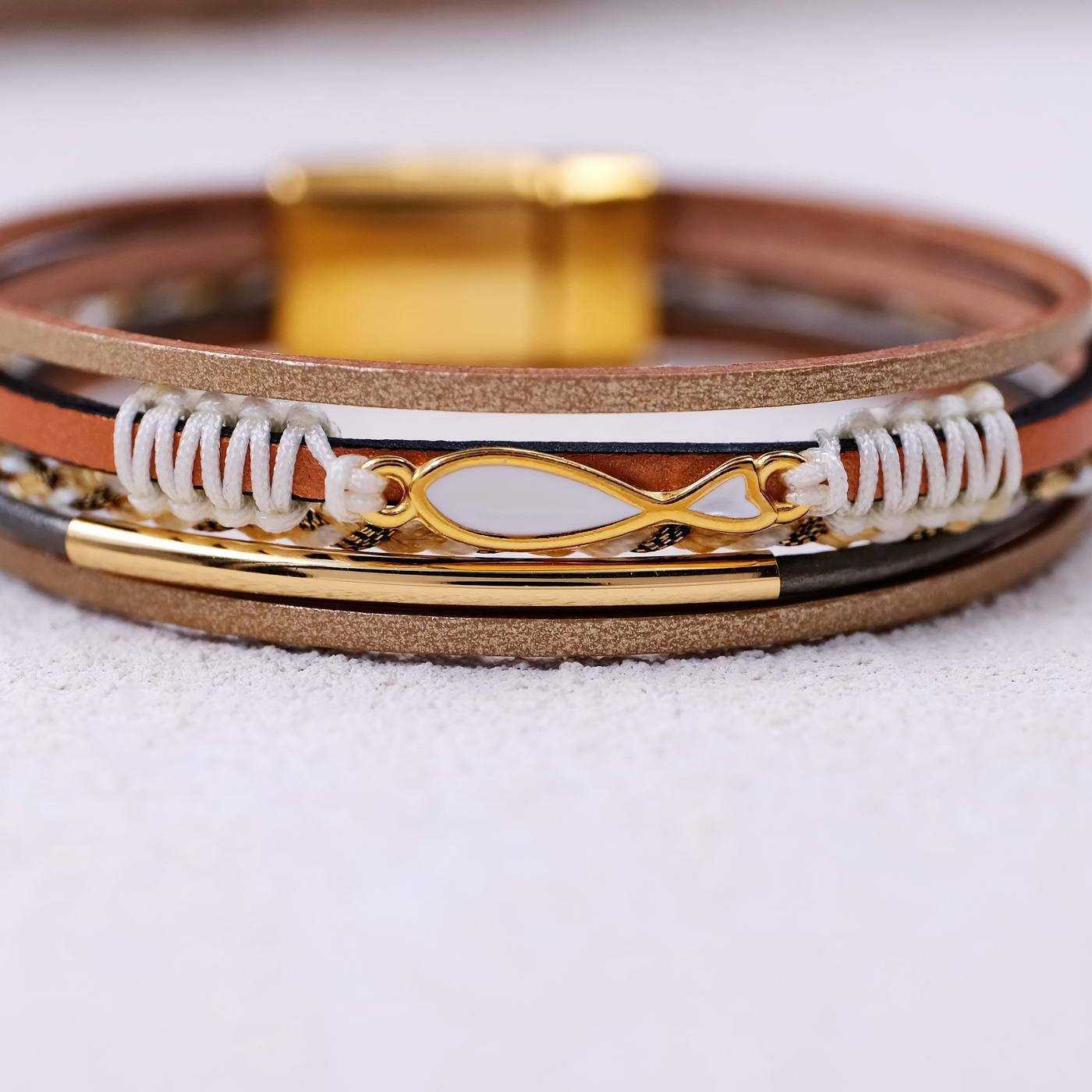 Leather bracelet Blue Sea — Bracelets from Toolittle — additional view 2