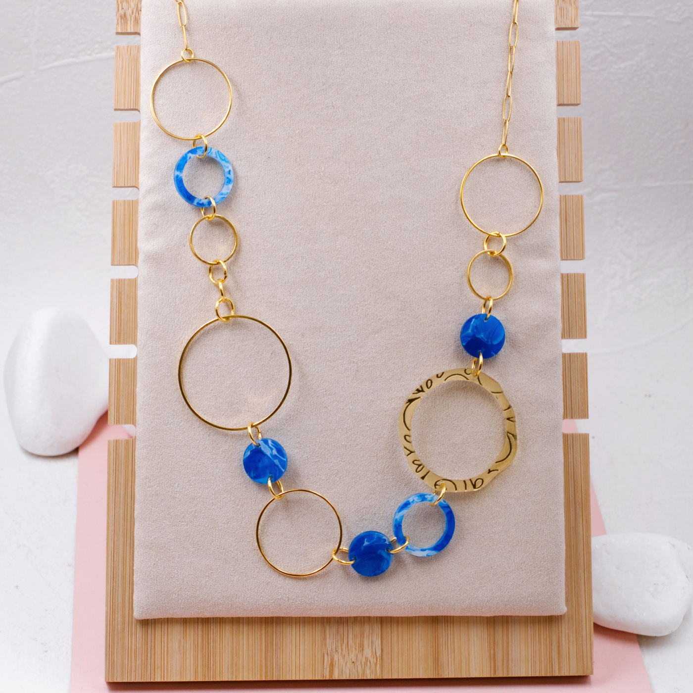 Plexi Circles Long Necklace