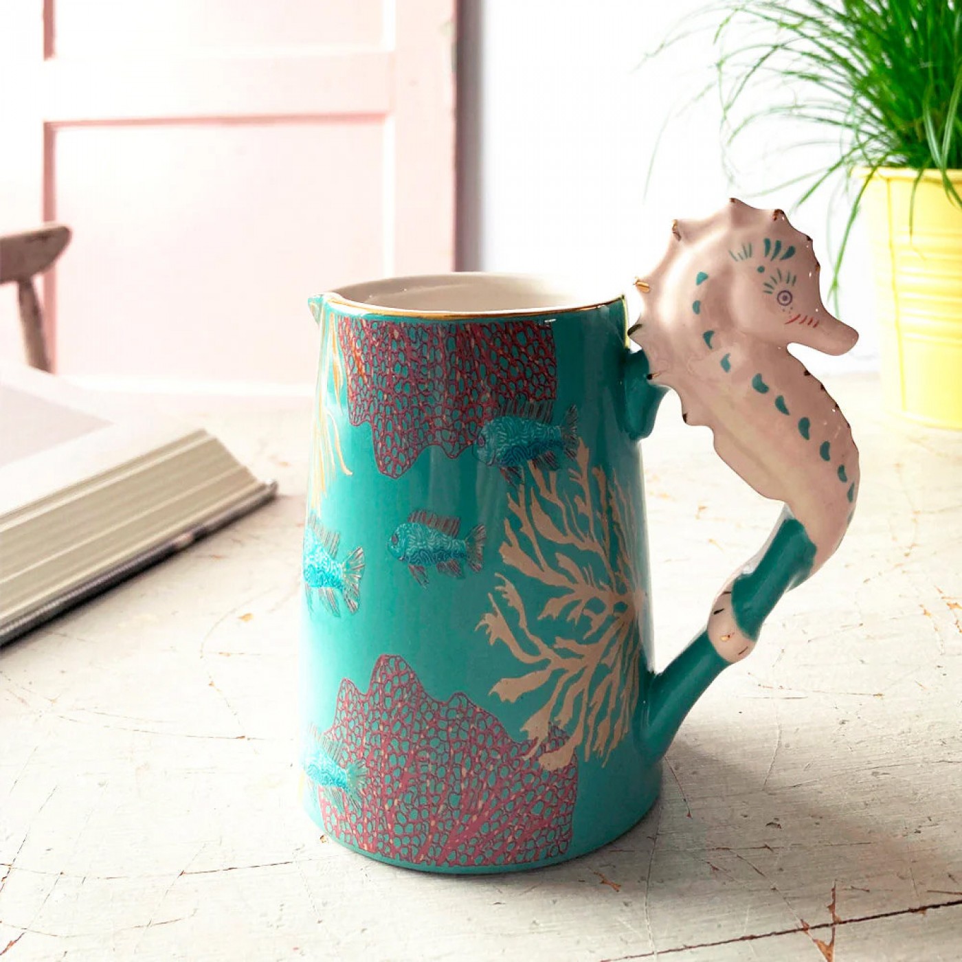 Coral Seahorse Jug — Ceramics & pottery from Toolittle — additional view 2