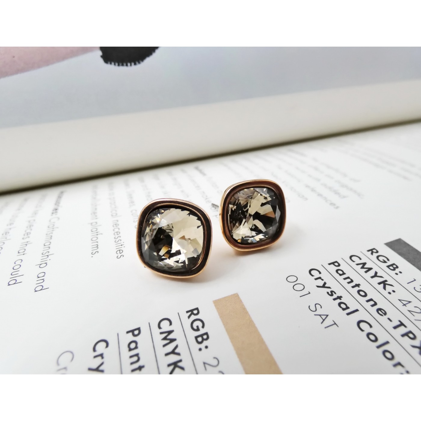Earrings with Austrian crystals — Earrings from Toolittle — additional view 4
