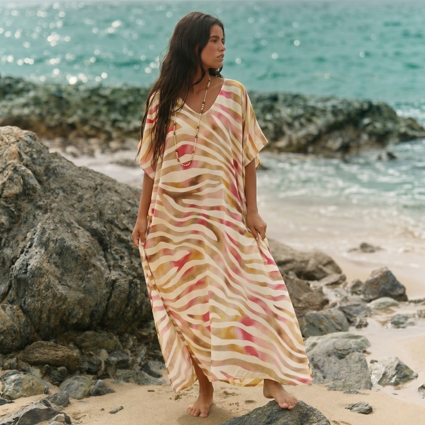 KOKKOSAMMOU Maxi caftan Paros — Dresses from Toolittle — additional view 8