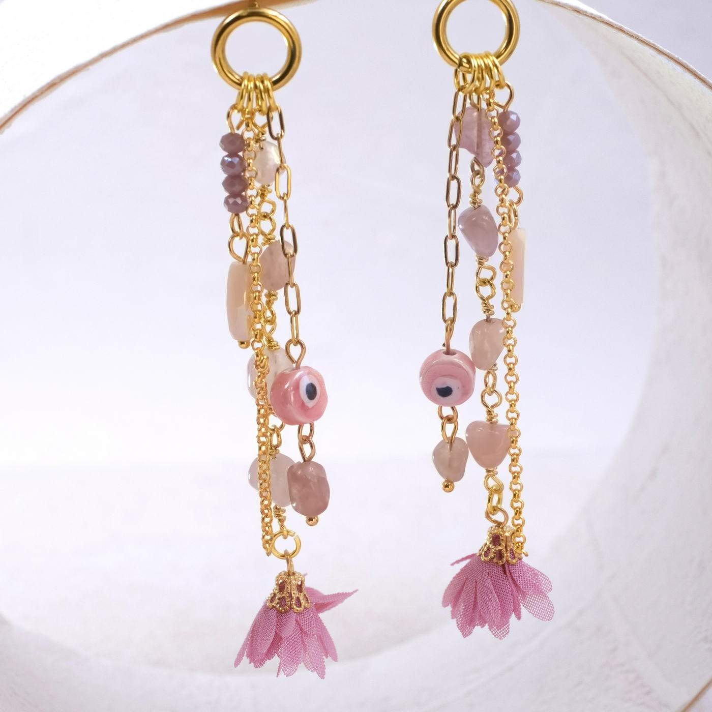 Evil Eye Gold-plated Earrings — Earrings from Toolittle — additional view 3