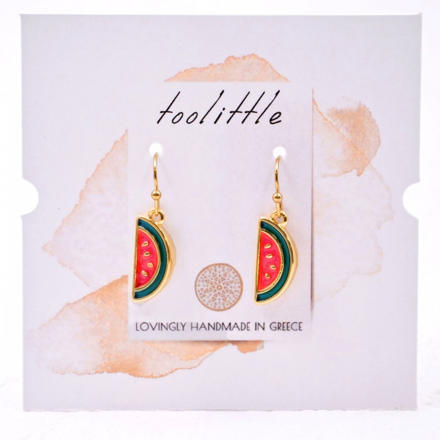 Watermelon Gold-plated Earrings — Earrings from Toolittle — additional view 3