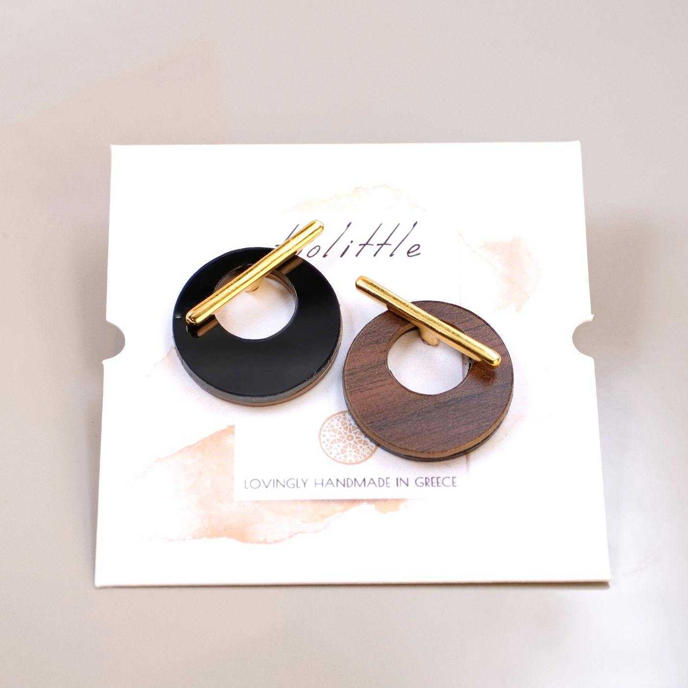Plexiglass Round Double-side Earrings — Earrings from Toolittle — additional view 5