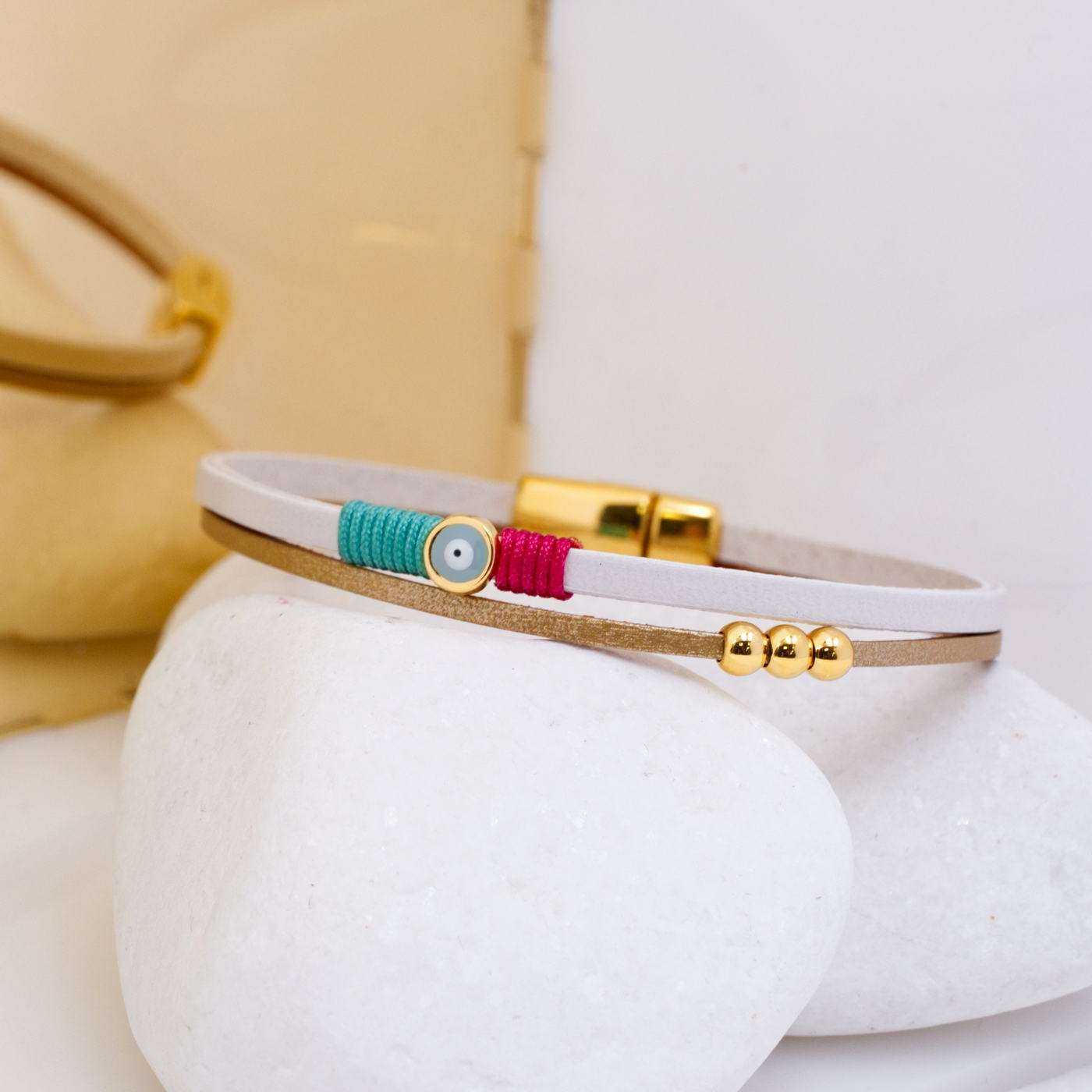 Evil Eye Leather Bracelet — Bracelets from Toolittle — additional view 3