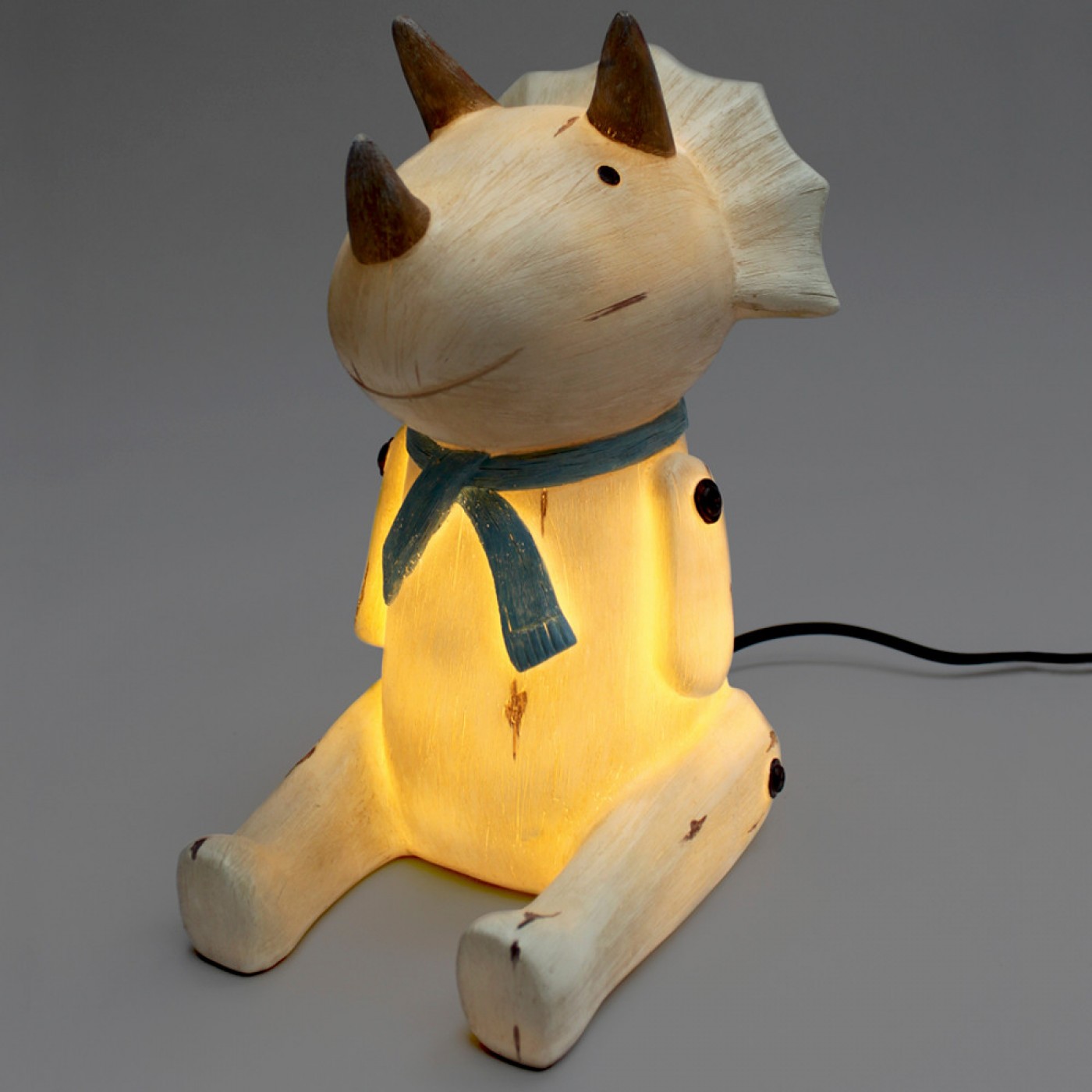 Wood Effect Cute Sitting Triceratops Light — Lighting from Toolittle — additional view 3